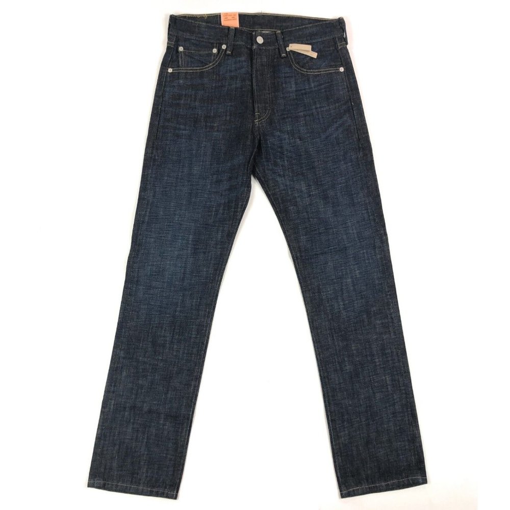 Levis 501 Original Fit Mens 31x32 Straight Leg Dark Wash Blue Jeans Waterless